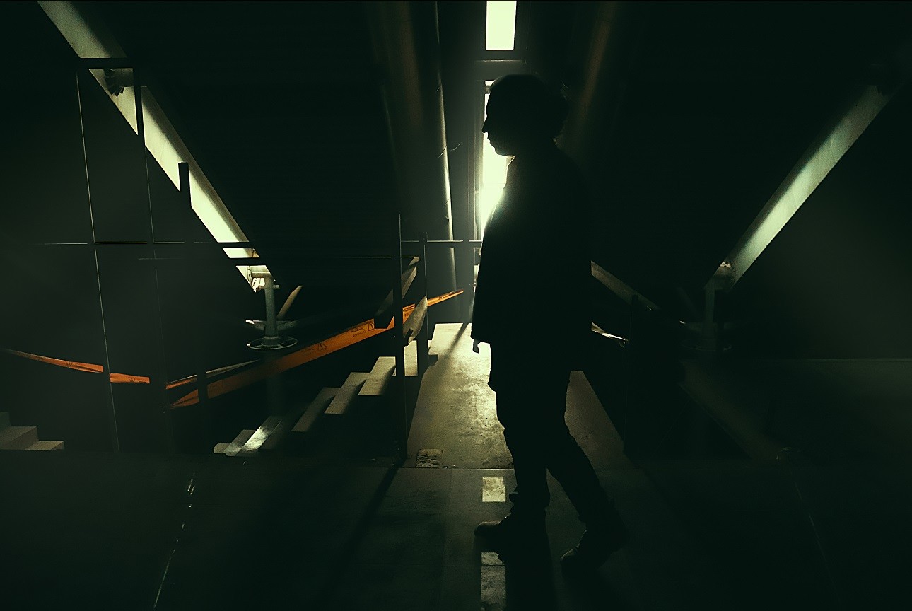 Acid Base dark interior scene