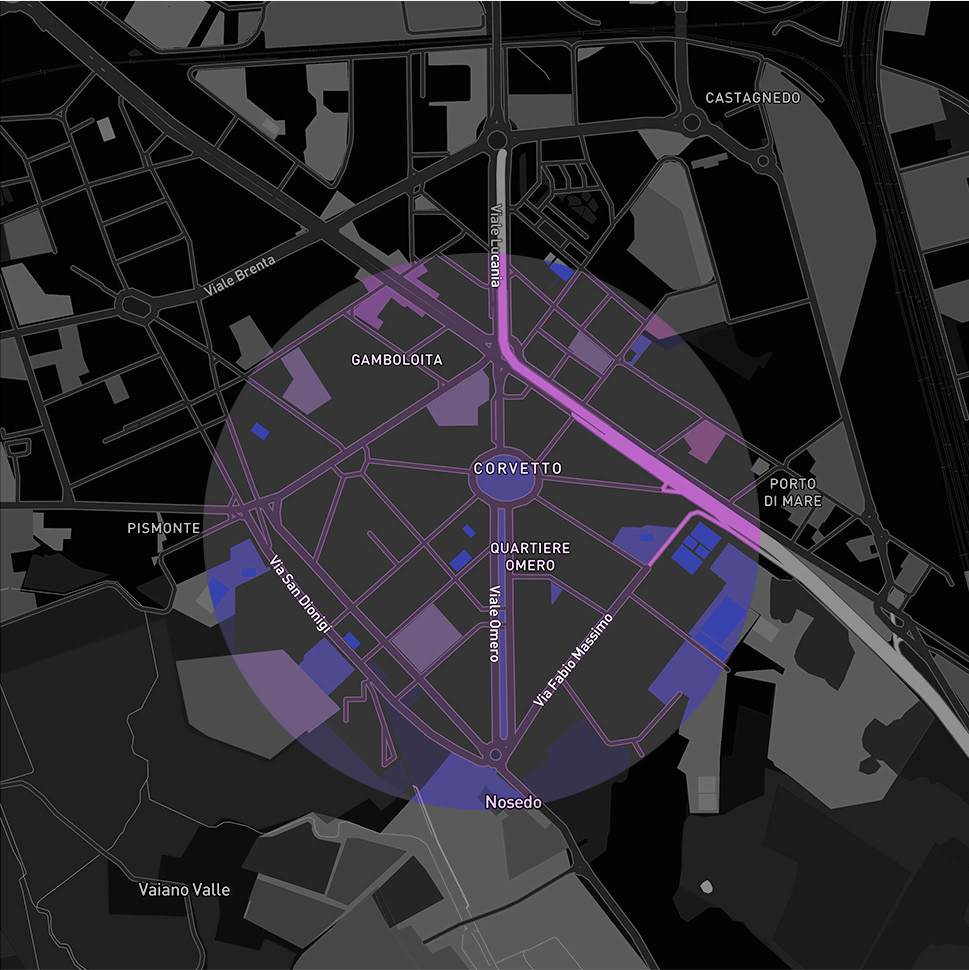 Corvetto site analysis map