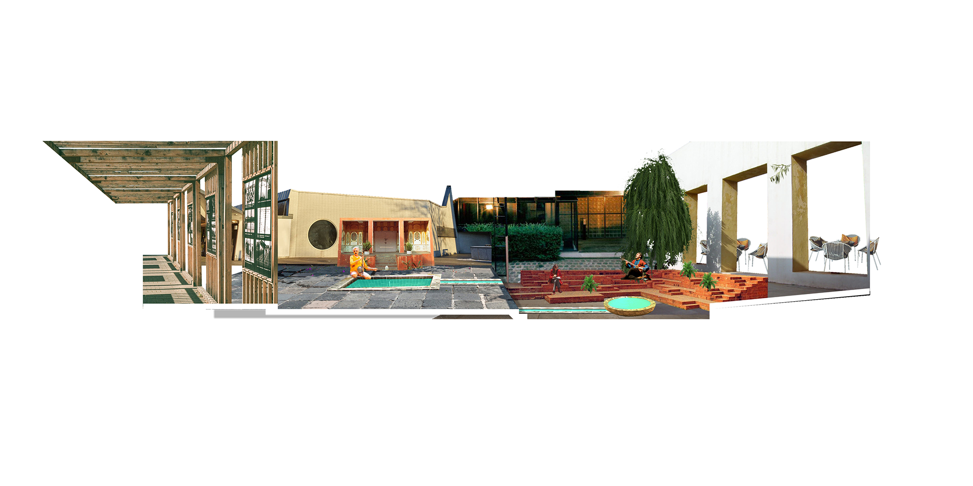 Sectional collage overview