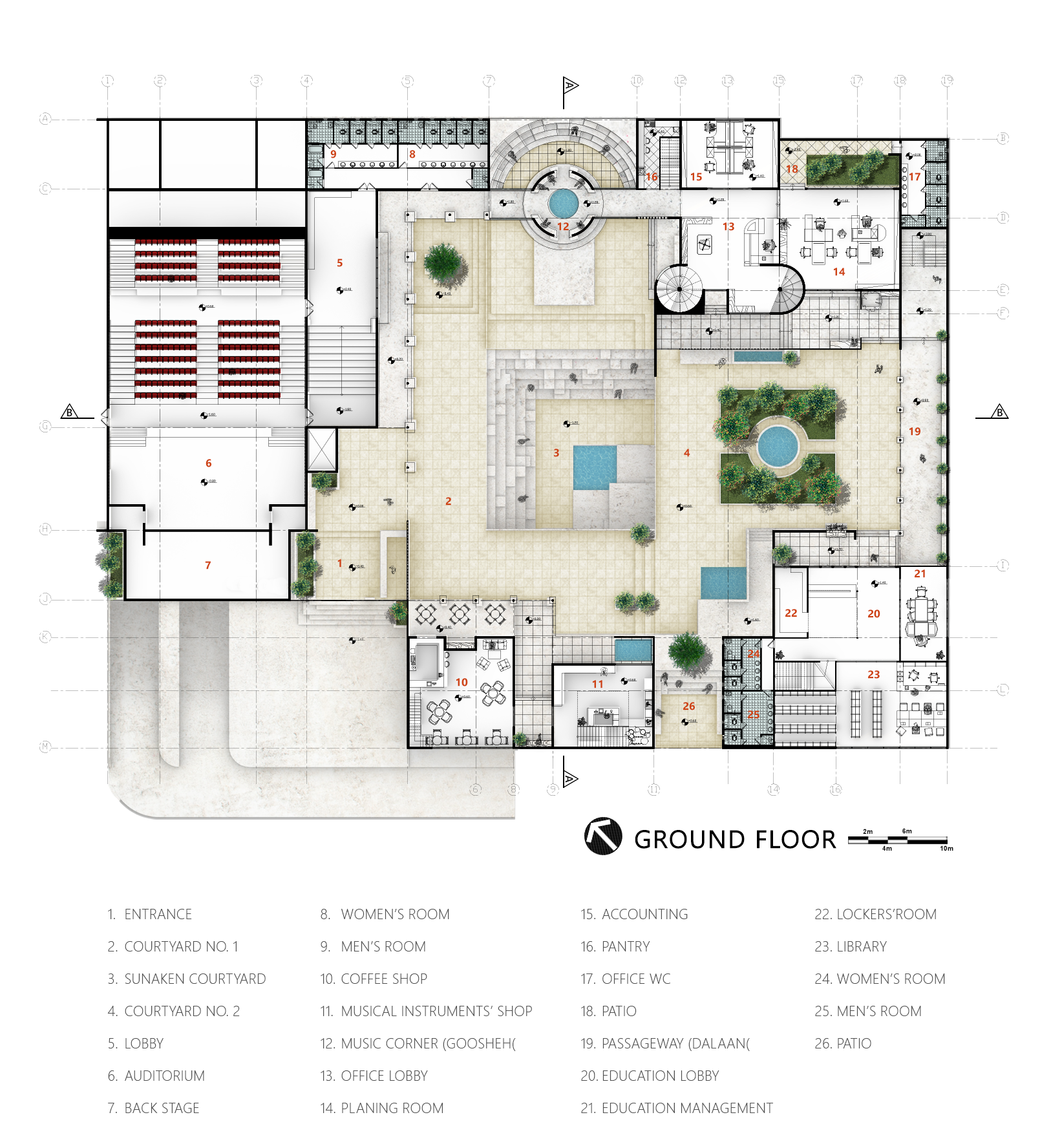 Music House ground-floor plan