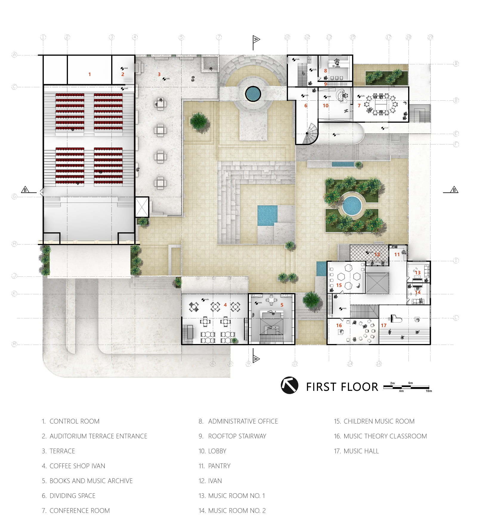 Music House first-floor plan