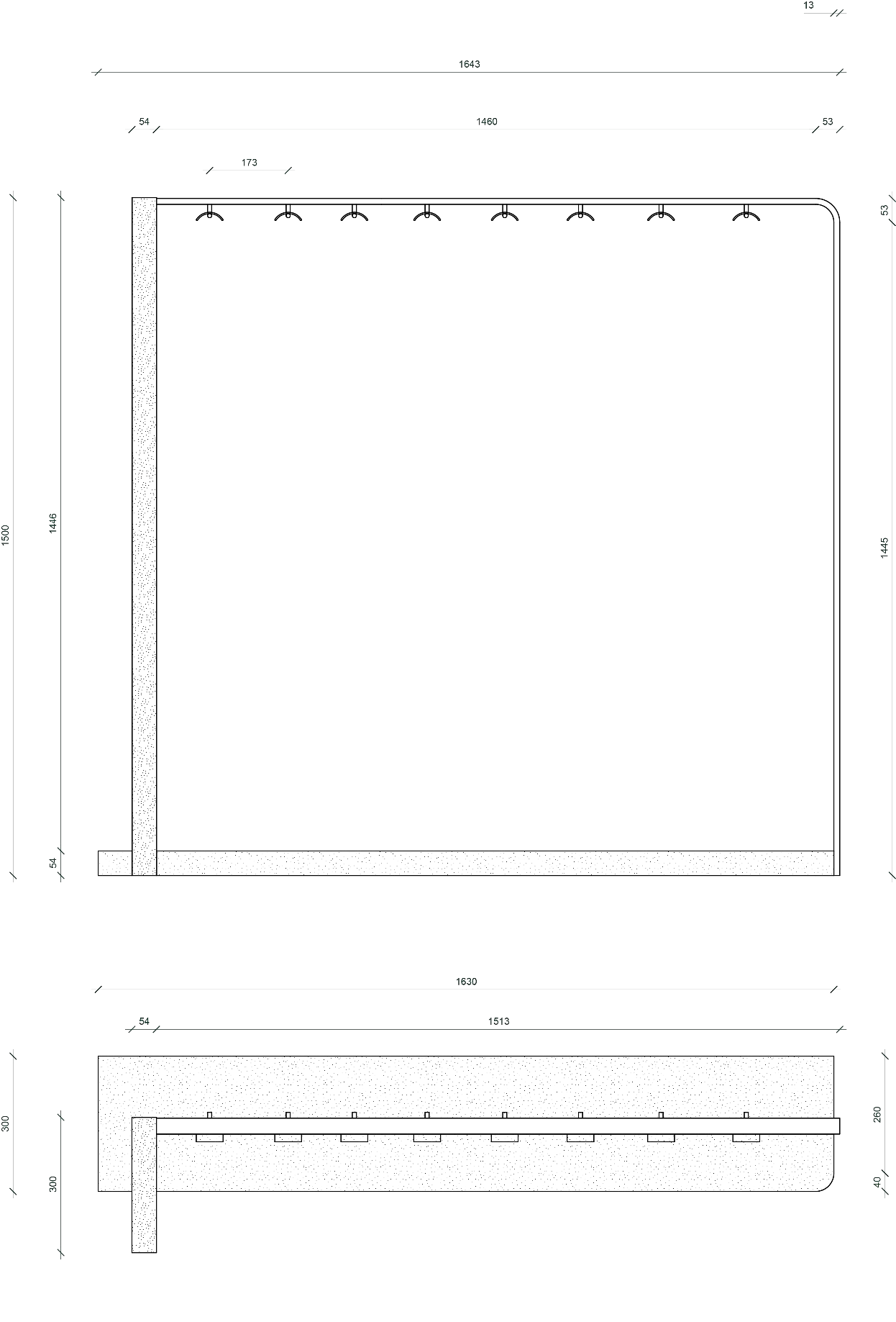 Large Bearer technical drawing