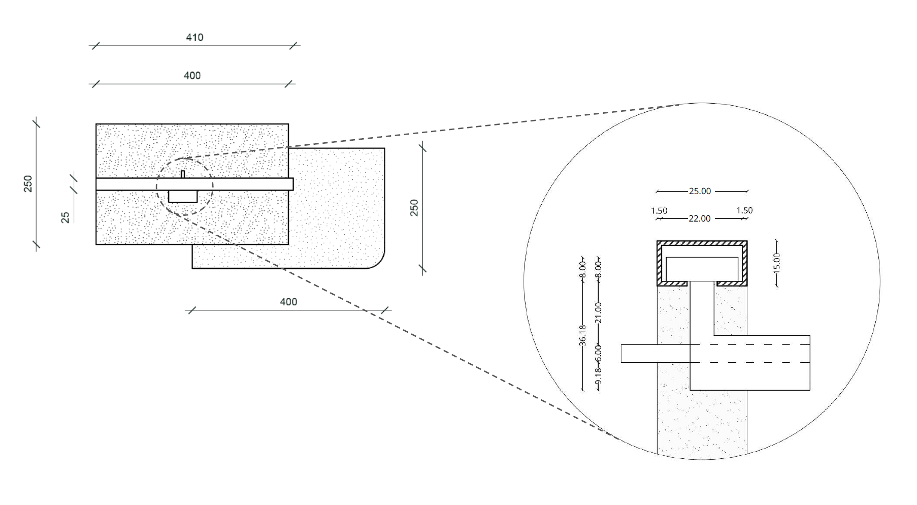 The Gentleman technical drawing